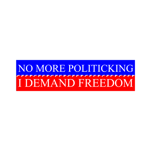 no more politicking sticker