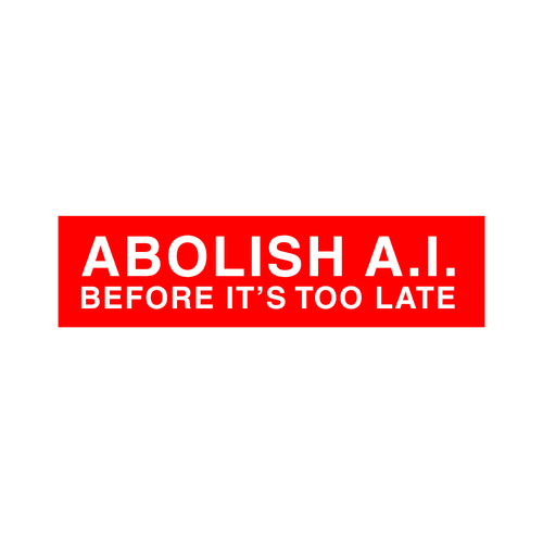 abolish ai sticker