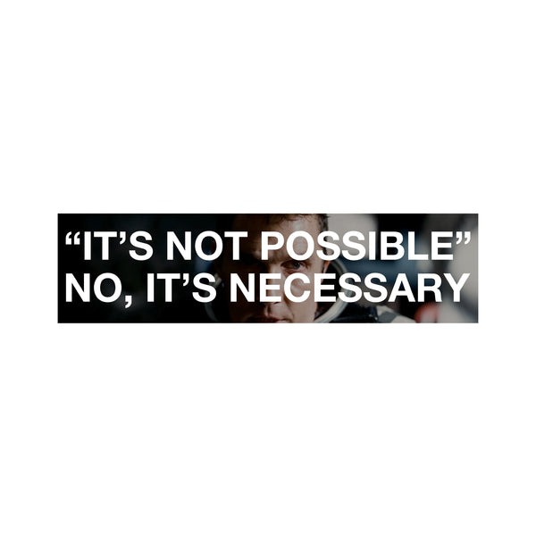 it's necessary