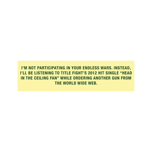 head in the ceiling fan sticker