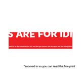 guns are for idiots sticker